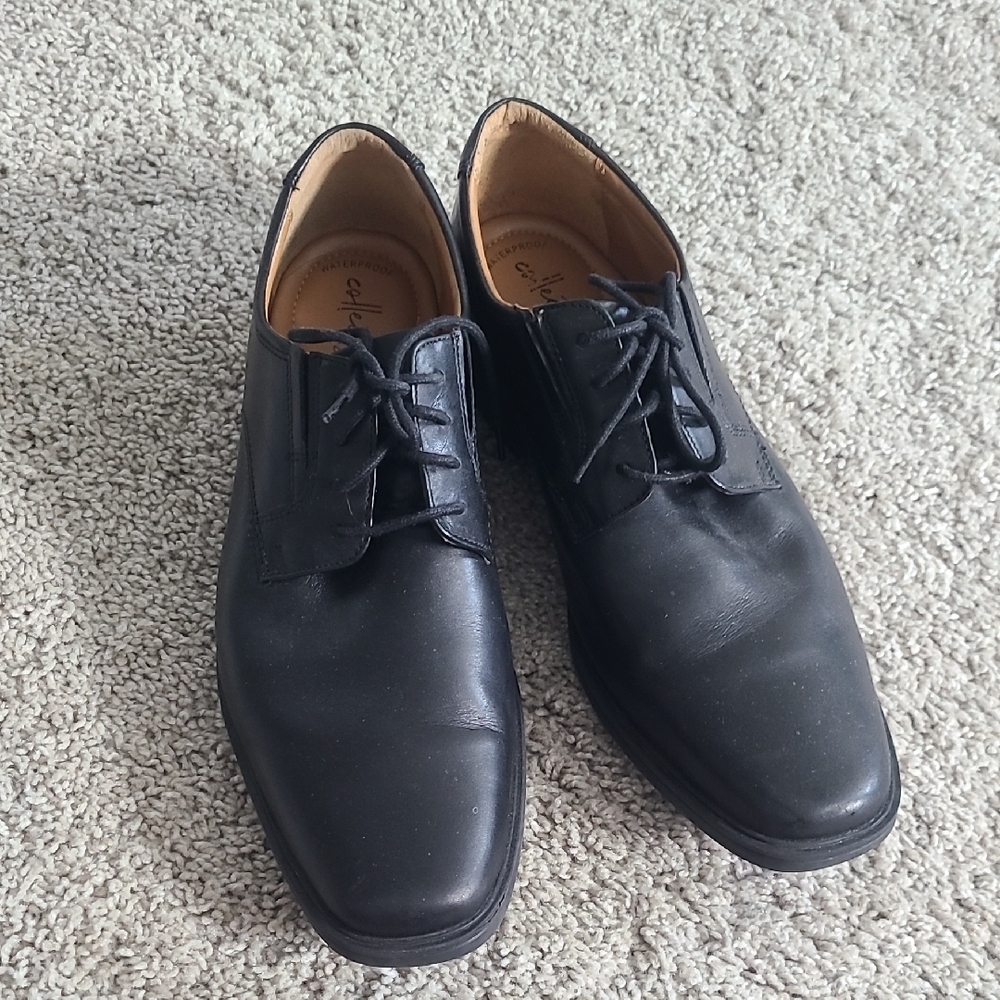 EUC Collection By Clarks Black Leather Dress Shoe Men 11M